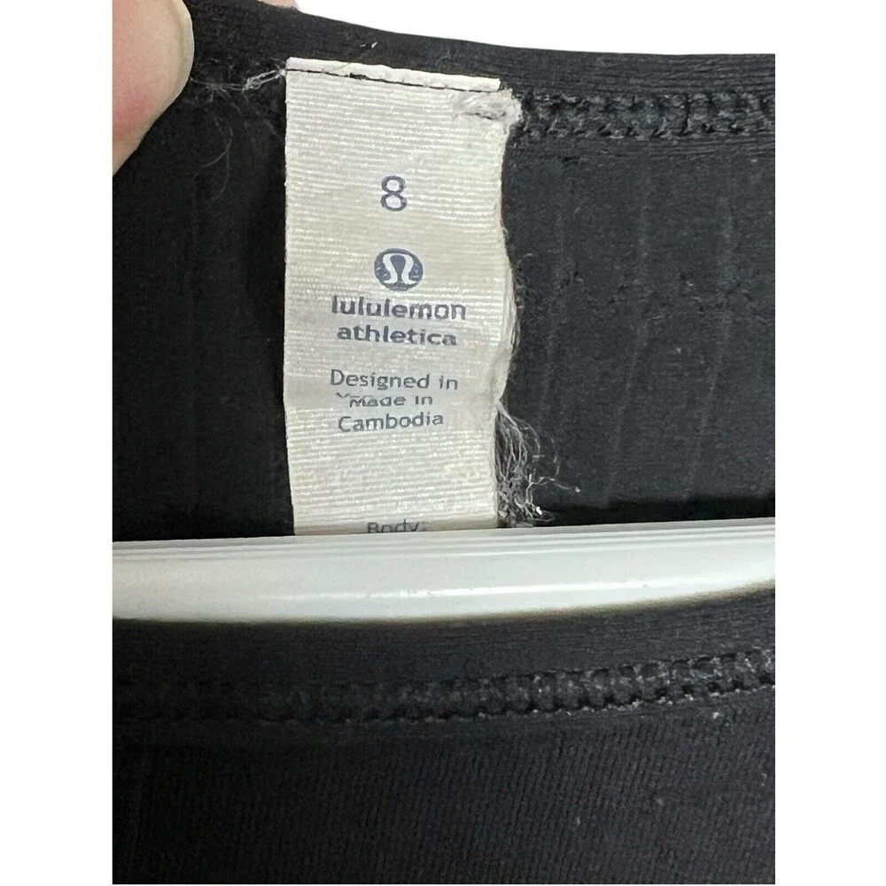 Lululemon Making Moves Long Sleeve Top‎ Size 8 Black Pleated Back Rulu - Picture 5 of 9